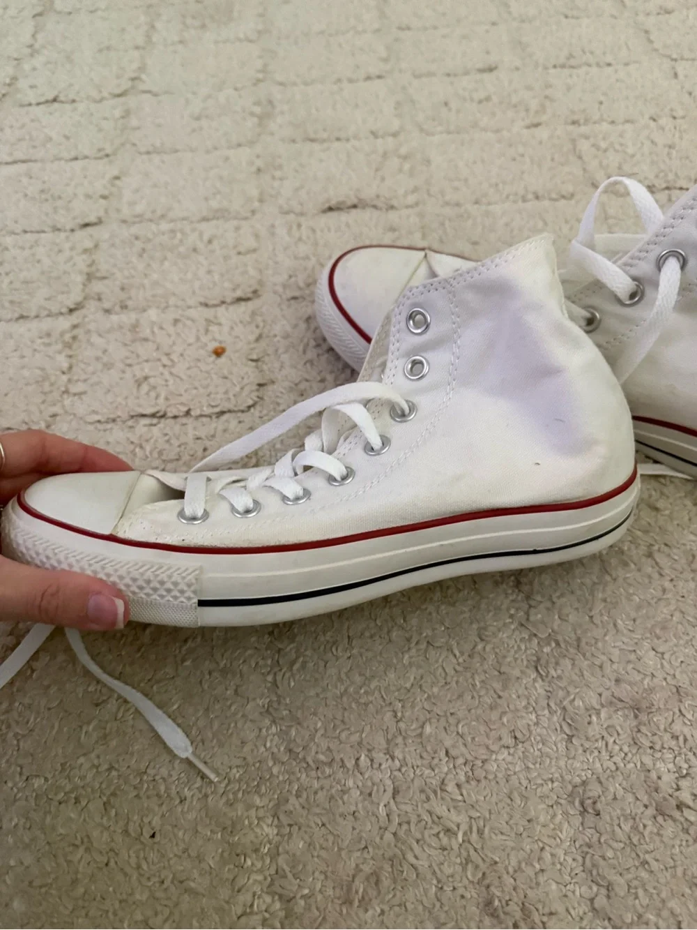 Converse white high top sneakers